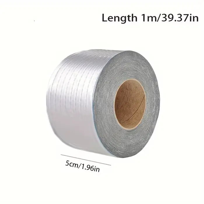 1 rouleau de ruban adhésif en aluminium imperméable de qualité supérieure, résistant aux hautes temp