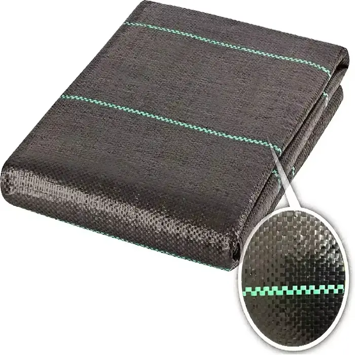 Toile de paillage robuste pour jardins extérieurs – Tissu non tissé anti-mauvaises herbes – Rouleau