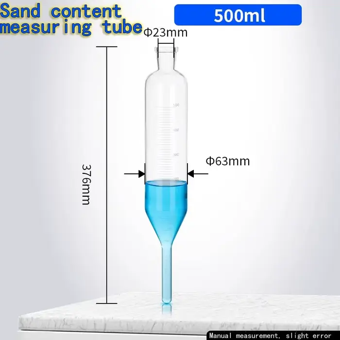 Tube de mesure de teneur en sable, échelle, Tube centrifuge 250/500ml, NA-1, compteur de teneur en s