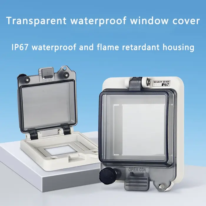 Couvercle de fenêtre de protection étanche transparent