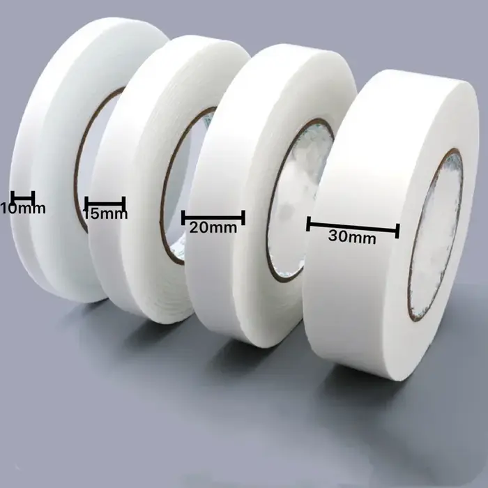 Rubans adhésifs en mousse Double face en éponge blanche, pour montage du tampon de fixation, collant de 10mm à 30mm de largeur, ruban adhésif Super résistant à deux côtés
