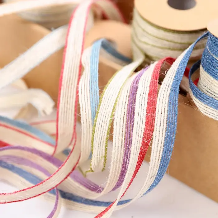 Ruban en Toile de Jute Vintage Naturelle de 5 Mètres et 10mm