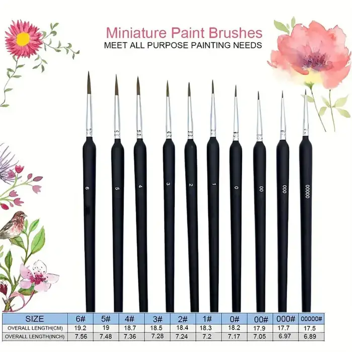 Pinceaux miniatures à peinture