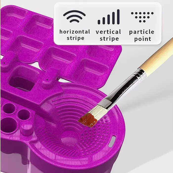 Nettoyeur de pinceaux à peinture avec bouton de vidange