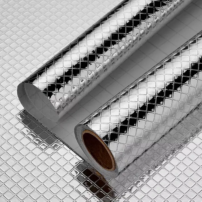 Autocollants de cuisine autocollants en aluminium imperméables et résistants à l'huile, adaptés aux 