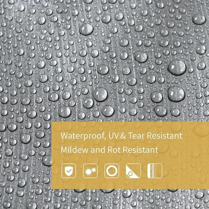 Bâche imperméable argentée anti-UV multi-usage 2x2m 2x3 3x3 3x4 3mx5 auvent abri de pluie protection solaire extérieure camping