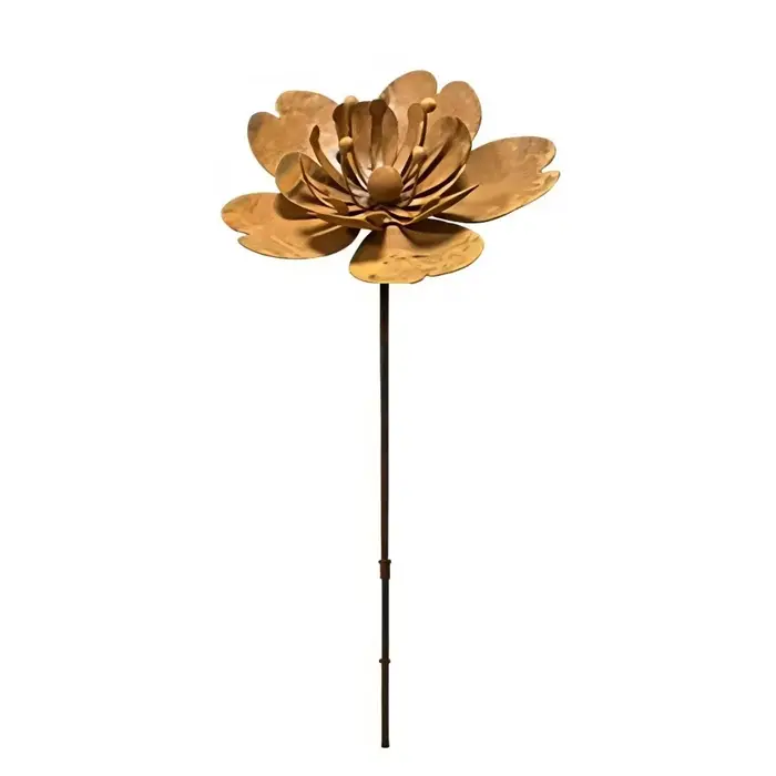 Décoration de jardin rustique florale en fonte, conçue pour la pelouse, le jardin et la terrasse, av