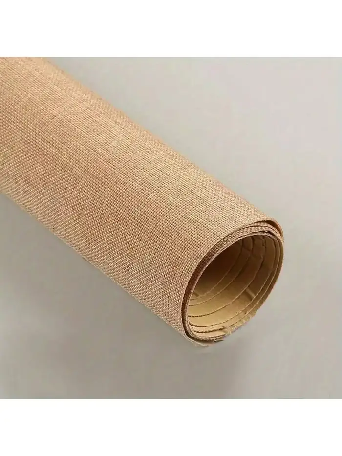 1 rouleau de tissu en toile de jute auto-adhésif facile à décoller