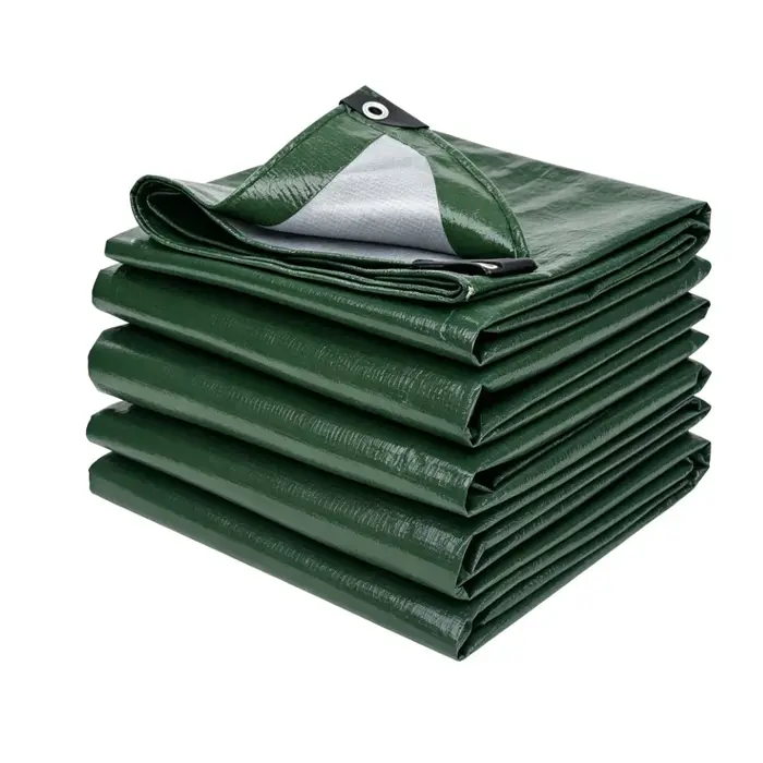 Bâche de protection robuste imperméable et résistante aux UV avec œillets pour jardin, véranda et ab