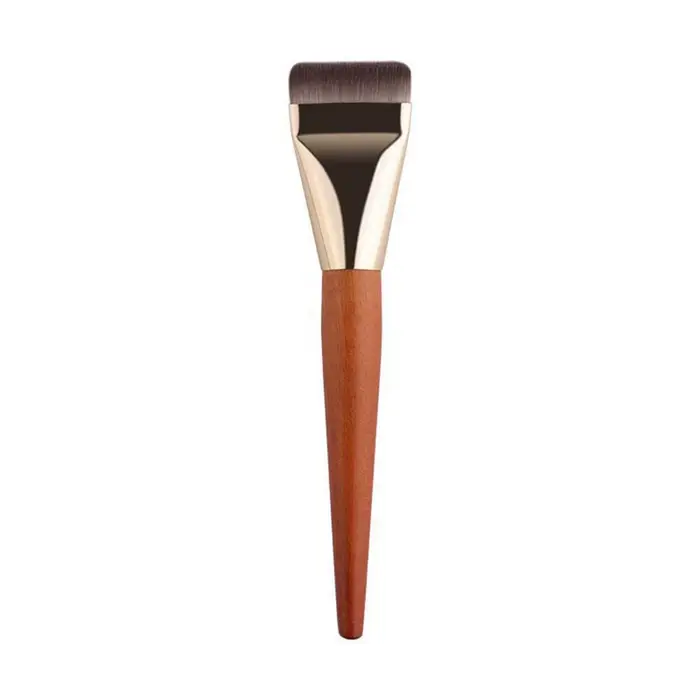 Pinceau fond de teint avec manche en bois, ultra fin, plat, BB crème, pinceaux de maquillage, correc