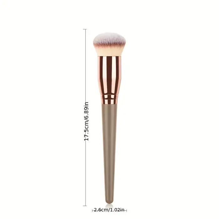 Pinceau de maquillage pour fond de teint avec manche en bois en noir de minuit fonctionne