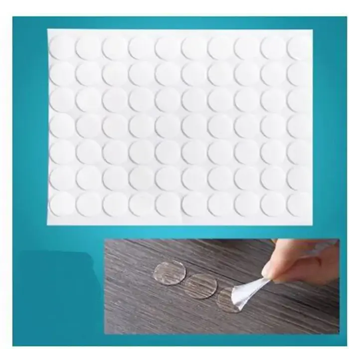 70 pièces/ensemble Silicone Double face Fex Scotch ruban adhésif adhésif rond colle sans couture san