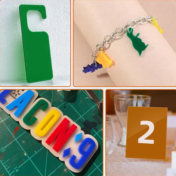 Ensemble de 10 panneaux en acrylique – idéal pour les projets de bricolage