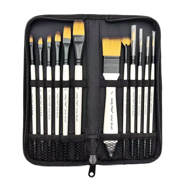 Kit de pinceaux à peinture avec sac de transport