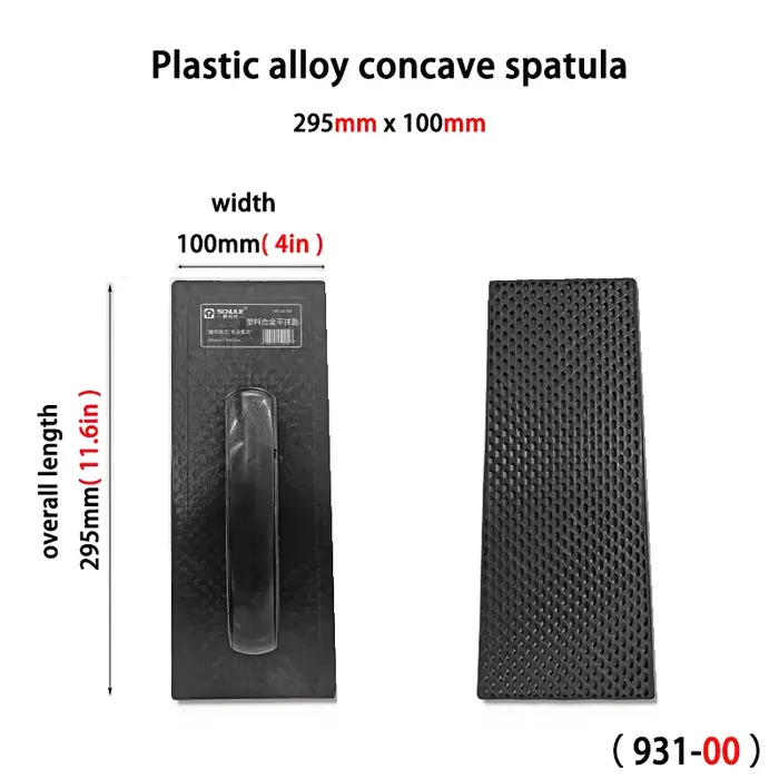 Plaque de plâtrage en alliage plastique à surface concave