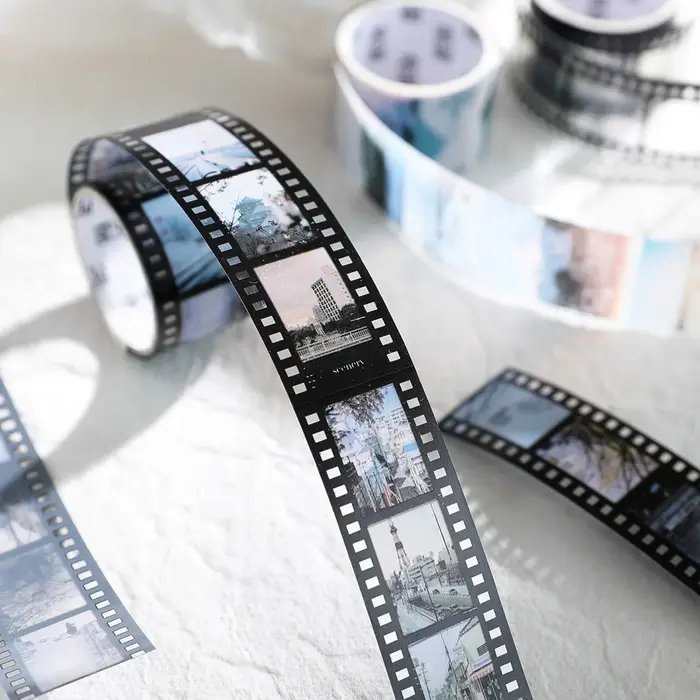 25mm * 2m Film Vintage PET bandes bricolage Scrapbooking Collage papeterie décor journal matériaux étiquettes adhésives