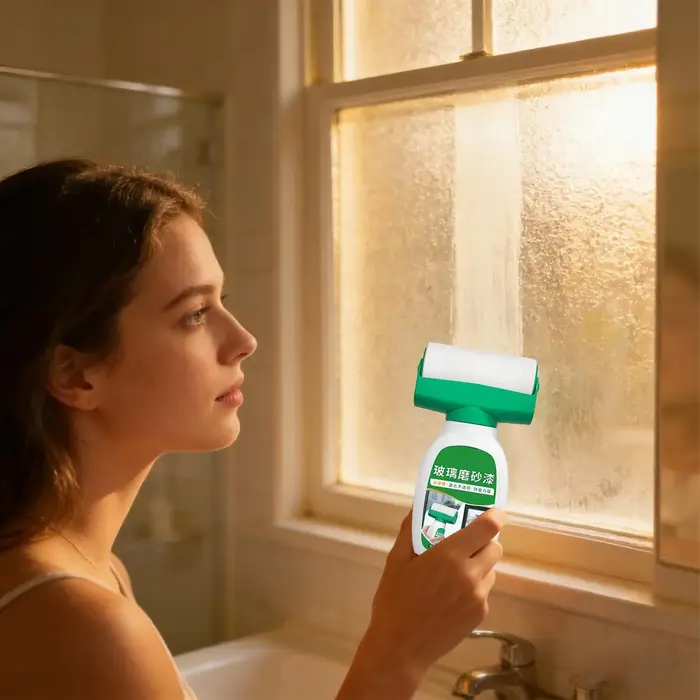 Peinture pour verre dépoli à appliquer au rouleau pour fenêtres