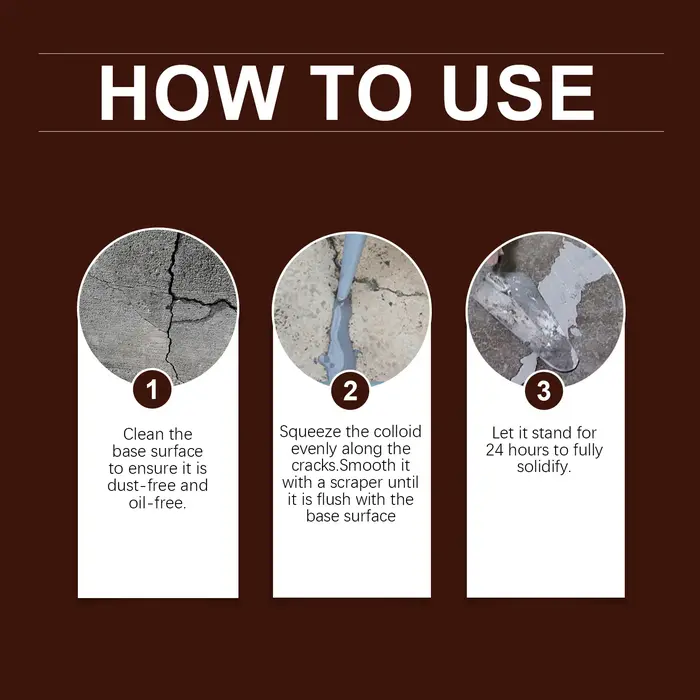Mastic de réparation pour fissures de béton