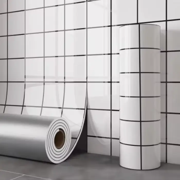 1 rouleau d'autocollant mural en marbre, papier peint imperméable et anti-salissure, auto-adhésif, p