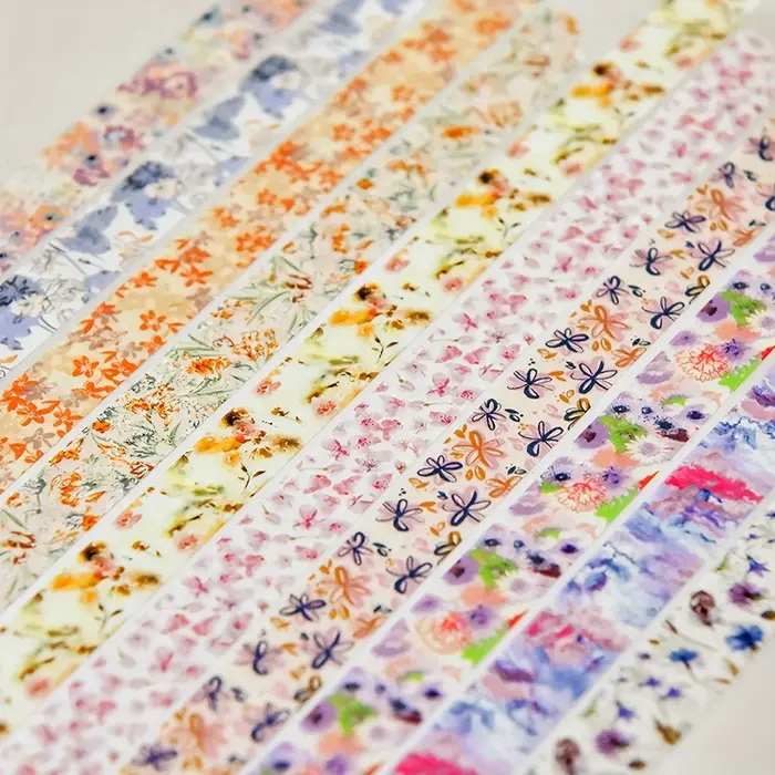 5 rouleaux/ensemble esthétique ruban adhésif décoratif Floral fleur Washi