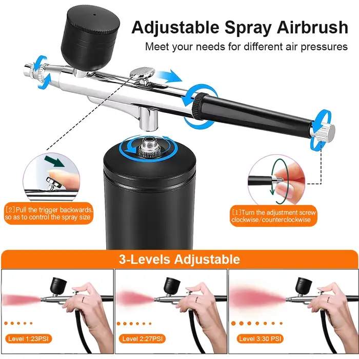 Aérographe avec compresseur aérographe Portable peinture Spray Mini pistolet sans fil brosse à Air p