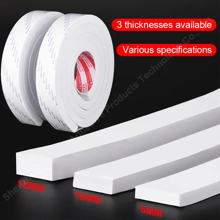 Ruban adhésif en mousse éponge simple face EVA, pour bords de carrelage mural, dosseret de cuisine,