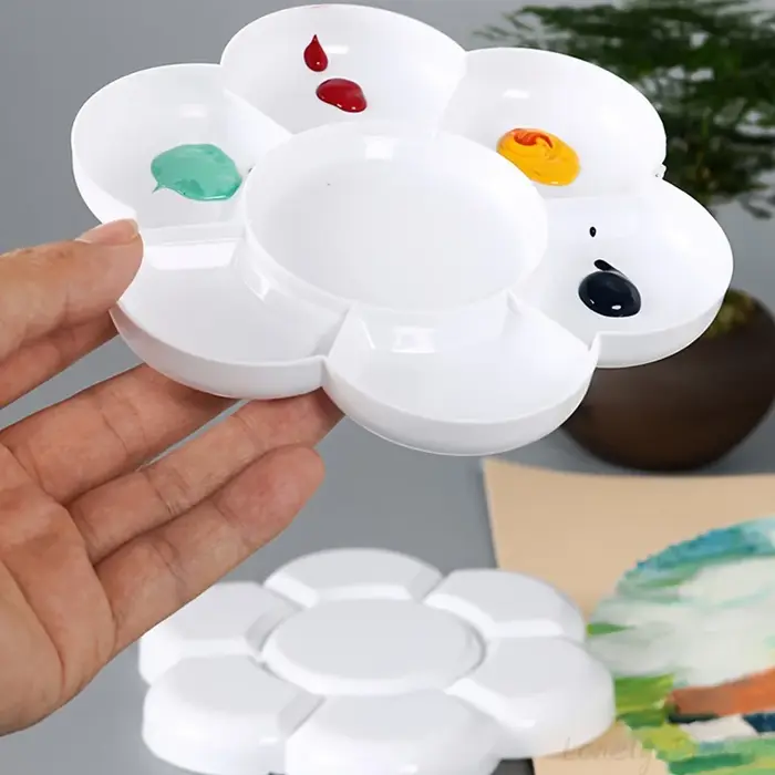 Palette ronde en plastique blanc