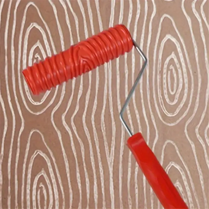 Rouleau de peinture murale en bois avec poignée