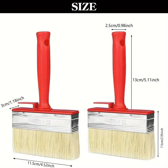 1 grand pinceau à peinture, idéal pour une couverture lisse et uniforme sur les murs, les portes, les sols et la décoration en bois !