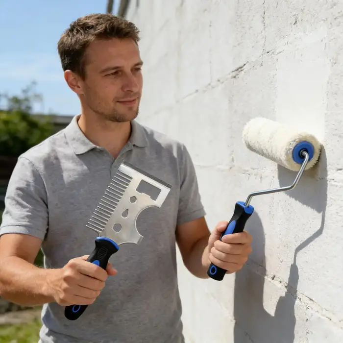 Nettoyeur de rouleaux de peinture en acier inoxydable