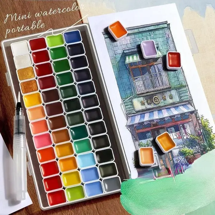 Couleurs granulantes d'aquarelle pour artistes
