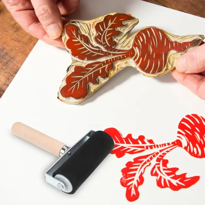 Rouleau en caoutchouc professionnel S/M/L pour peinture à l'encre