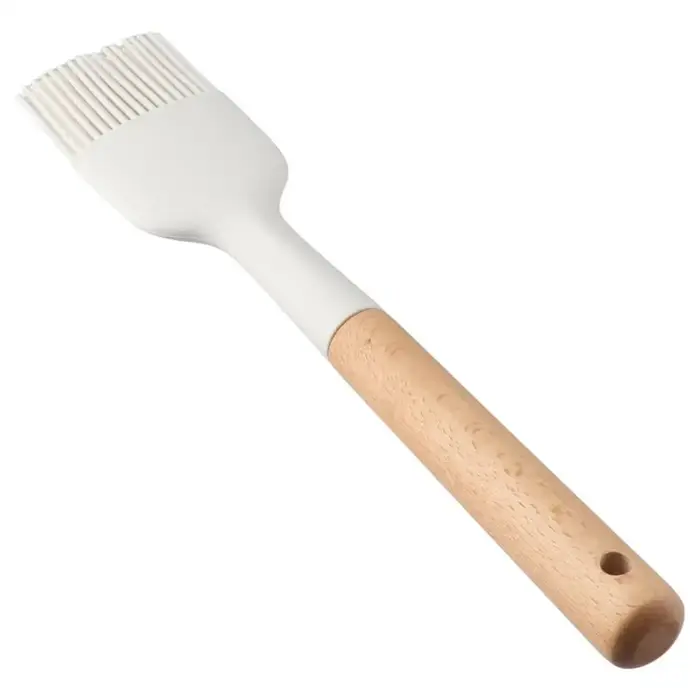 Pinceau à badigeonner blanc avec manche en bois