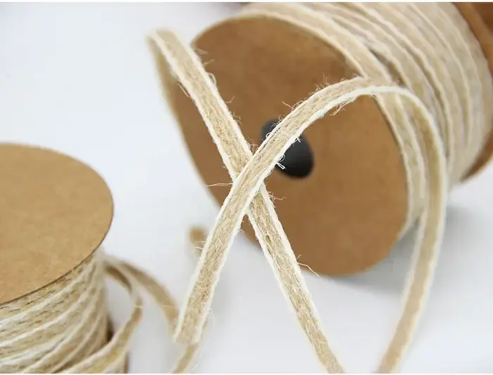 Rubans de tissage en toile de Jute naturelle