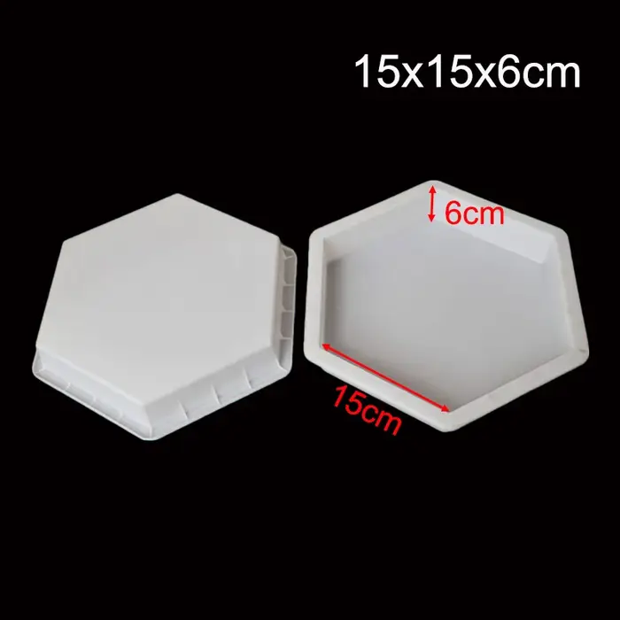 Moule de carrelage de sol Hexagonal de 15cm de Long, carré de carrelage de ciment, moule en plastiqu