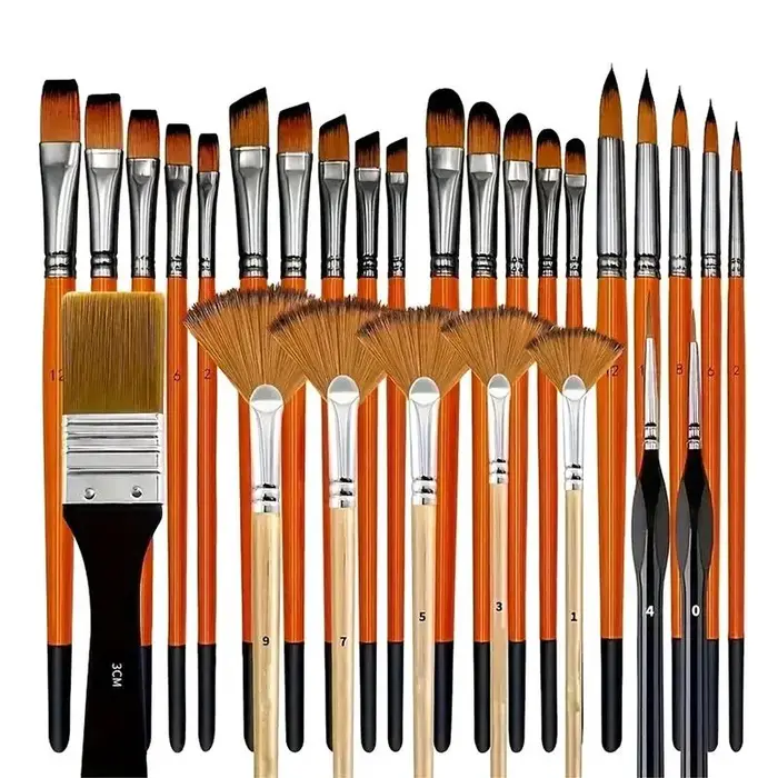 Ensemble de pinceaux de peinture acrylique