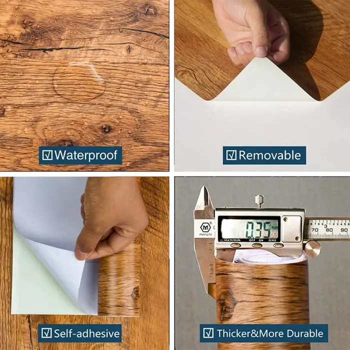Film auto-adhésif décoratif en papier blanc pour meubles