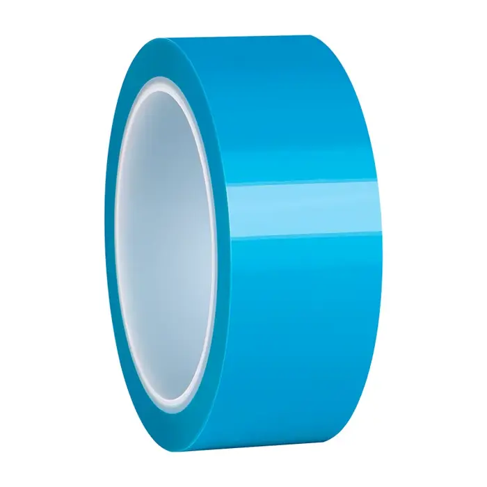 Rouleau de ruban adhésif fixe bleu PET pour réfrigérateur, 50 m/rouleau, pour climatiseur sans trace