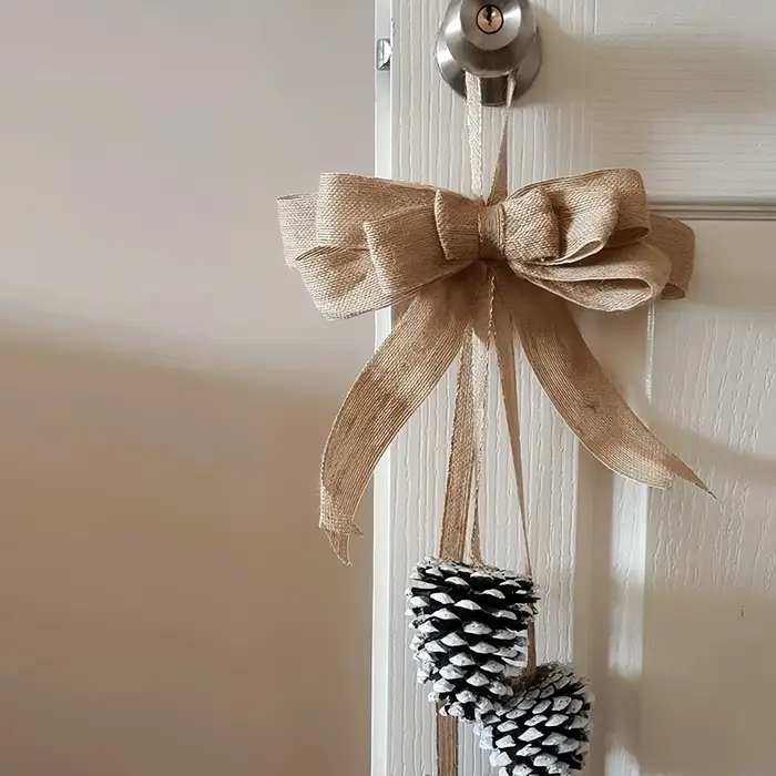 Ruban en toile de jute naturelle vintage