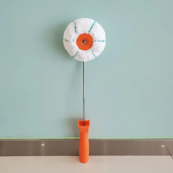 Rouleau de peinture d'angle en forme de citrouille avec 1 support et 2 rouleaux amovibles