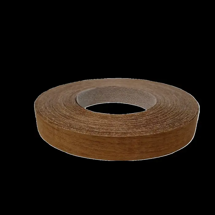 Rouleau de placage de bois de teck pré-collé 19mm 22mm 50mm, bande adhésive thermofusible à repasser