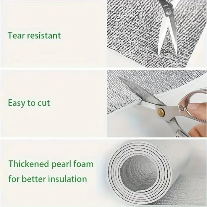 Rouleau d'isolation en aluminium réfléchissant double face extra long de 500 cm