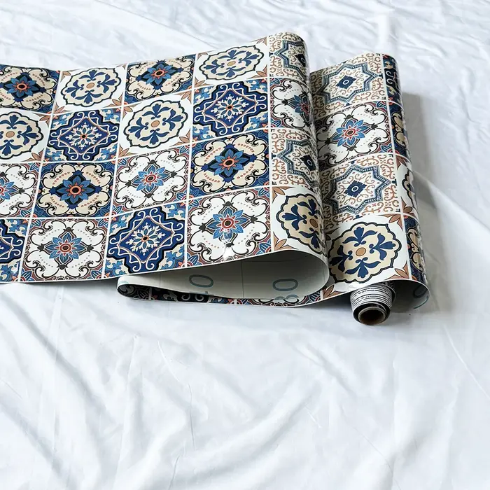 Papier peint auto-adhésif imperméable à l'huile pour carrelage de cuisine