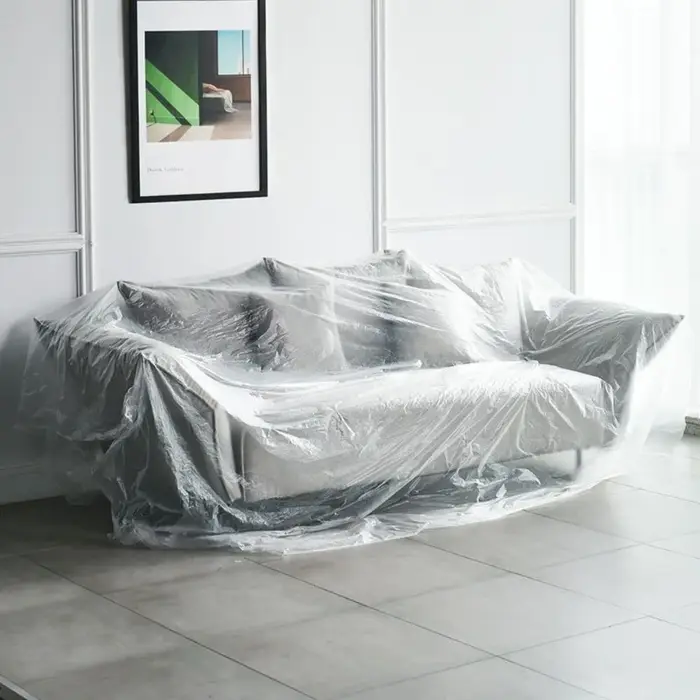 Film de protection transparent anti-poussière pour meubles