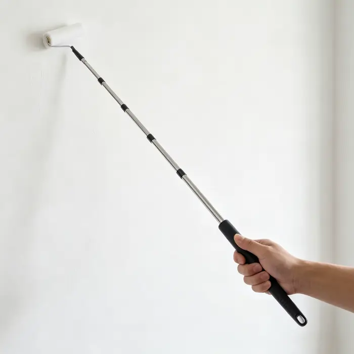 Ensemble de rouleaux à peinture en latex avec manche télescopique et manchon rechargeable pour murs,