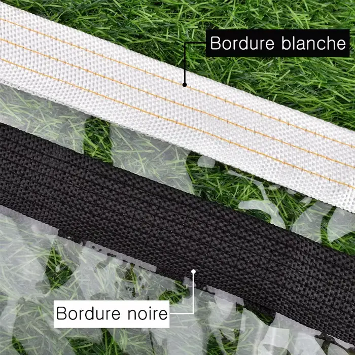 TarLII-Bâche d'isolation transparente anti-pluie avec fermeture éclair