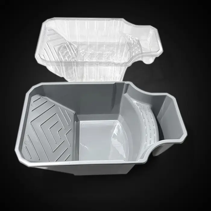 Tasse à peinture portative de 4 pouces avec cadre à rouleaux – Matériau PP durable