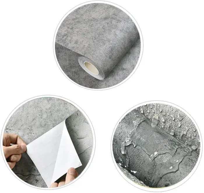 Papier peint auto-adhésif en ciment style rétro