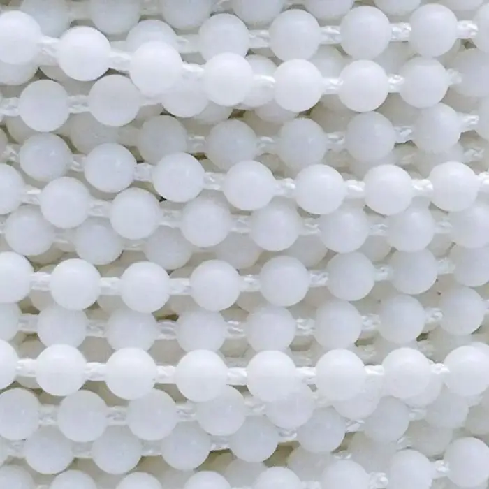 50M rouleau et ombre romaine aveugle perlé chaîne cordon blanc