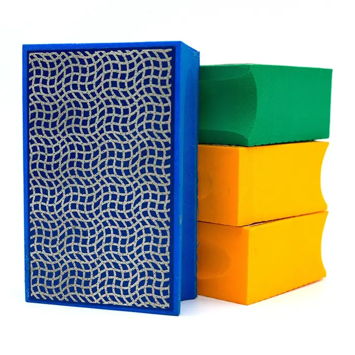 1 pièce 60/100/200/400 # Bloc de ponçage par galvanoplastie, tampons de polissage portatifs pour le bois, le verre, le marbre, le métal, le meulage